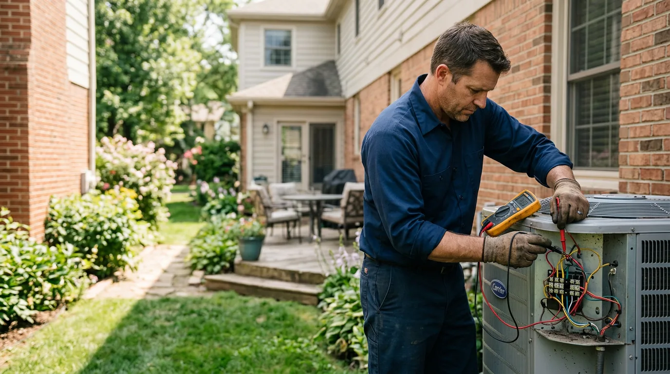 HVAC technician working near Port Washington, OH
